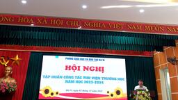 Phòng GD ĐT Ba Vì tập huấn công tác thư viện trường học năm học 2023-2024